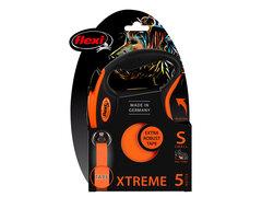6 thumbnail image for FLEXI Povodac Xtreme S Tape 5 m crno-narandžasti
