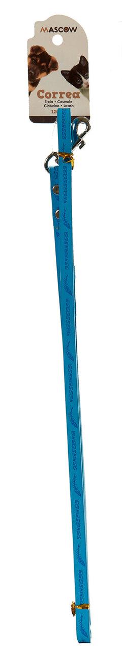 MASCOW Povodac od eko kože plavi (40 cm)