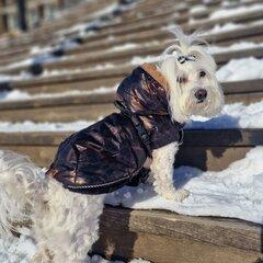 1 thumbnail image for MILA PET FASHION Zimska nepromočiva jakna za pse crno-braon