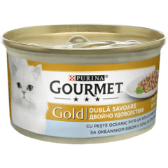 PURINA GOURMET GOLD Vlažna hrana za mačke - Duo Riba i spanać u sosu 85g