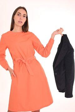 1 thumbnail image for PAMUKLIK Ženska haljina A kroja dugih rukava DISCO narandžasta