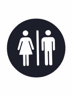 EPIC PRODUCTION Znak za toalet muško-ženski crni