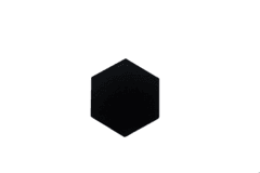Heksagonalna drvena zidna pločica crna 16,1x14 cm 1 deo