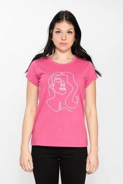 Slike RUSH Ženska majica kratkih rukava Lady Line roze