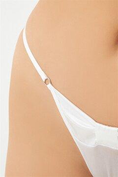 2 thumbnail image for COTTONHILL Prozirne ženske tanga gaćice sa podesivim pojasom bele