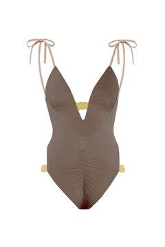 1 thumbnail image for DEVI COLLECTION Ženski jednodelni kupaći kostim Asya braon