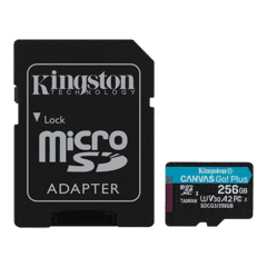 1 thumbnail image for KINGSTON Memorijska kartica Micro SD Card 256GB +SD adapter SDCG3/256GB - 170/90 MB/s