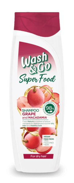 0 thumbnail image for WASH & GO Šampon SUPERFOOD grožđe 400 ml