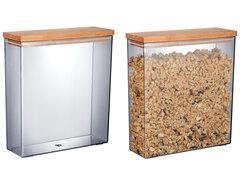 0 thumbnail image for MADAME COCO Yuviera Set kutija za čuvanje hrane sa drvenim poklopcem, 2kom, 3000ml, 7x20.6x23cm, Sive