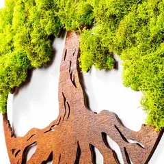 3 thumbnail image for Zidna dekoracija drvo sa zelenilom MDF 44x44 cm