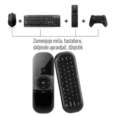 2 thumbnail image for Air Mouse daljinski upravljač sa Wireless tastaturom crni