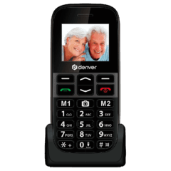 0 thumbnail image for DENVER BAS-18500MEB Mobilni Telefon, 2G, Dual SIM, 1.77", Crni