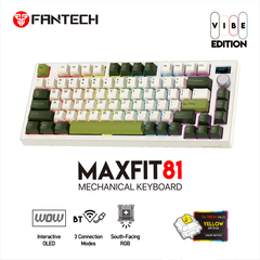 3 thumbnail image for FANTECH Tastatura Mehanička Gaming MK910 RGB Vibe Maxfit 81 Milky Matcha Wireless (Yellow switch)