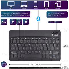 2 thumbnail image for Futrola za tablet Leather 10-11 in sa bluetooth tastaturom crna