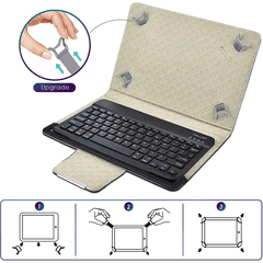 3 thumbnail image for Futrola za tablet Leather 10-11 in sa bluetooth tastaturom crna