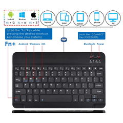 2 thumbnail image for Futrola za tablet Uni 7 in sa Bluetooth tastaturom crna