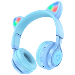 2 thumbnail image for HOCO W39 Dečije slušalice Mačje uši, Stereo, Bluetooth v5.3 povezivanje, 400mAh, Plave