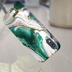 2 thumbnail image for IDEAL OF SWEDEN Maska za iPhone XR Golden Jade Marble zelena