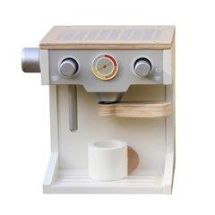 4 thumbnail image for KINDER HOME Dečija drvena espreso mašina za kafu sa šoljicom belo-siva