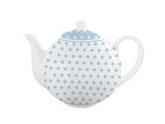 ISABELLE ROSE Porcelanski čajnik Polka 1l plavi