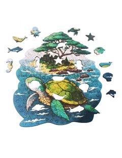 3 thumbnail image for Wood magic Morska kornjača Slagalica od drveta, 170 delova