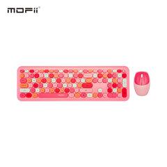 0 thumbnail image for MOFII WL RETRO set tastatura i miš u PINK boji