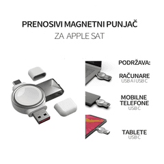 7 thumbnail image for Punjač za Iphone smart watch 3u1