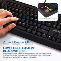 1 thumbnail image for Tastatura Gaming Philips G413 RGB mehanička crna