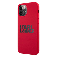 KARL LAGERFELD Maska za telefon Hc Silicone Stack Logo iPhone 12/12 Pro 6.1 crvena