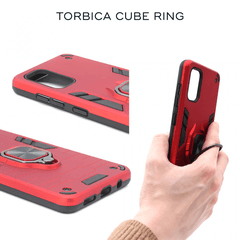 Slike Maska Cube Ring za Samsung A715F Galaxy A71 crvena
