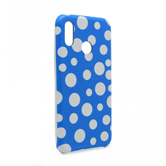 Slike Maska Polka Dot Pattern za Huawei P20 Lite plava