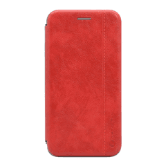 Slike Maska Teracell Leather za Samsung G991B Galaxy S21 crvena