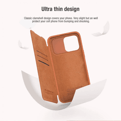 7 thumbnail image for NILLKIN Futrola za iPhone 14 Pro Max 6.7 Qin Pro Leather crvena