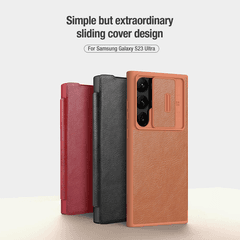 5 thumbnail image for NILLKIN Futrola za Samsung S918B Galaxy S23 Ultra Qin Pro Leather crvena