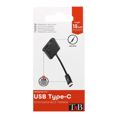 3 thumbnail image for TNB USB-C Adapter ADAUSBCJAC na 3.5 mm crni