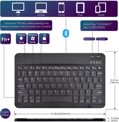 2 thumbnail image for Futrola sa Bluetooth Tastaturom Leather za Tablet 10" Univerzalna zlatna