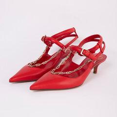 VALENTINO Ženske cipele sa kaiševima i lancima crvene