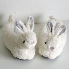 Ženske kućne papuče u obliku zeca bele