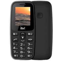 0 thumbnail image for MEANIT Mobilni telefon 1.77" zaslon Dual SIM BT SOS tipka crni