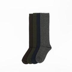 BOX SOCKS Čarape za dečake 4/1 tamnosive, braon, teget i maslinaste