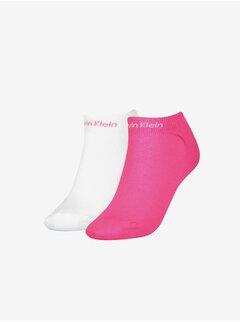 CALVIN KLEIN Ženske čarape 2/1 roze-bele