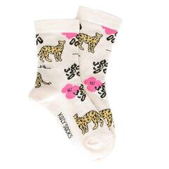 Slike KOLY SOCKS Ženske čarape Pozlaćeni Leopard roze