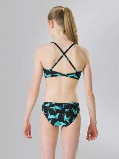 Slike SPEEDO Dvodelni kupaći kostim za devojčice AKIRACRANE crno-tirkizni