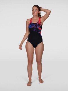 Slike SPEEDO Ženski jednodelni kupaći kostim PLMT PBCK crno-crveni