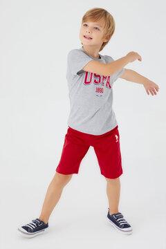 2 thumbnail image for U.S. POLO ASSN. Komplet šorc i majica za dečake US1351-4 crveno-sivi