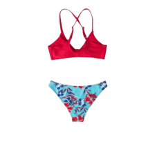 Slike CUPSHE Ženski dvodelni kupaći D26 crveno-plavi