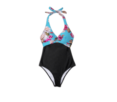 CUPSHE Ženski jednodelni kupaći kostim J22 crno-plavi