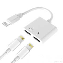1 thumbnail image for Adapter Dual iPhone Lightning audio & charge J-008 beli