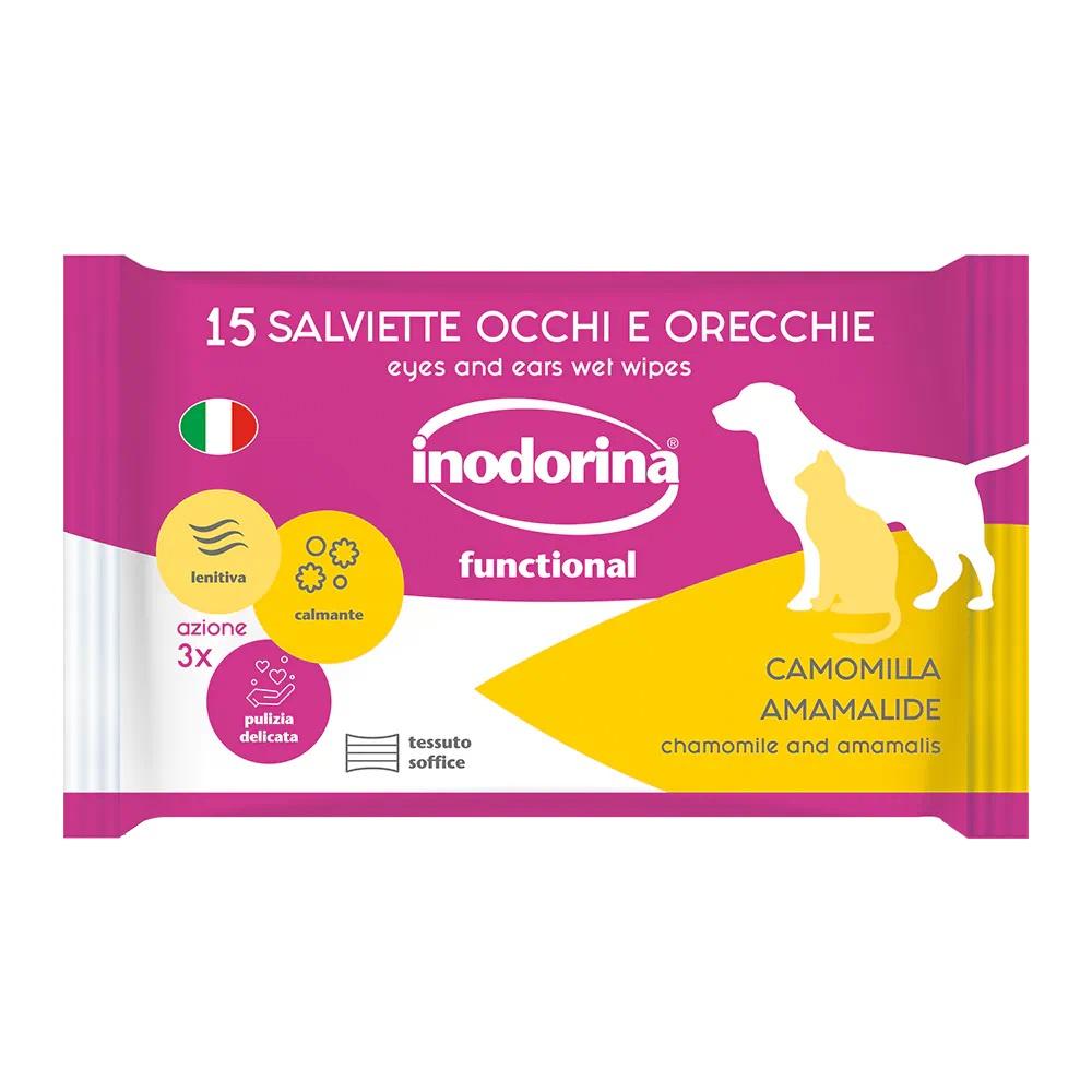 INODORINA Vlažne maramice za pse i mačke za oči i uši Chamomile, 15 komada