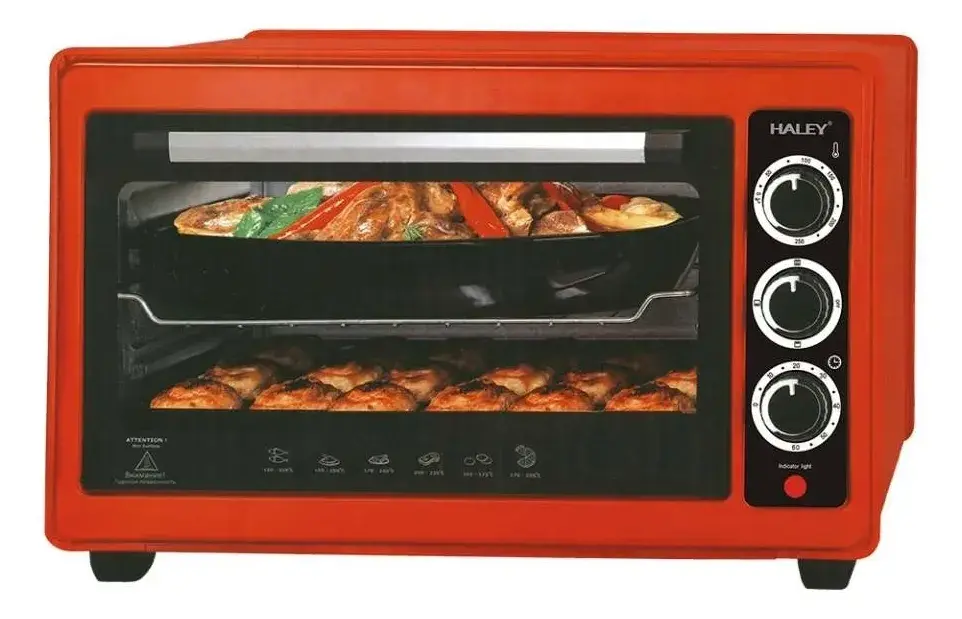 Haley Mini pećnica HY5100, 48l, 2000W, Crvena